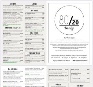 Eighty Twenty Cafe Braddon Food & Beverages in Braddon