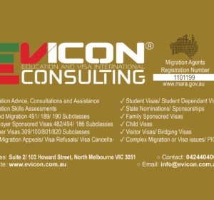  Education and Visa International Consulting (EVICON Australia)