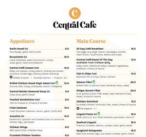 Central Cafe Food & Beverages in Adelaide