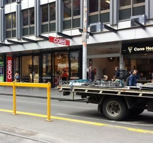 Supermarkets in Victoria Australia Coles Central Melbourne CBD